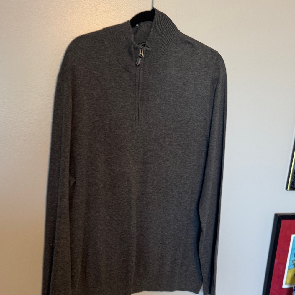 Men's Gray Half-Zip Sweater JOSaBank